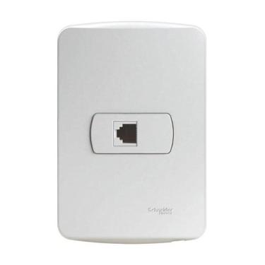 Imagem de Tomada RJ11 4x2 Branca Miluz Schneider, Branco