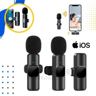 Imagem de Microfone Lapela Duplo Wireless Sem Fio  - K11