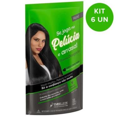 Imagem de Kit C/ 6un Henê Pelúcia Morena Desejada Pouch 180g Carvão - Embelleze