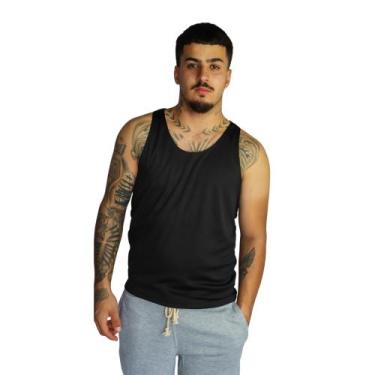Imagem de Regata Nadador Masculino Academia Fitness - JinkingStore, Preto, P