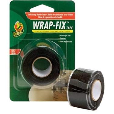 Imagem de Duck Brand Fita de reparo Wrap-Fix 442055, 2,5 cm por 3,5 m, rolo único, preta