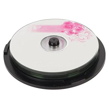 Imagem de CD R Discos em branco, 700MB 52X disco gravável, CDs em branco para gravação de música e armazenamento de dados de imagens digitais (10PCS)