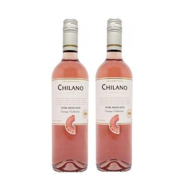 Imagem de Kit Vinho Chilano Pink Moscato Rosé Suave 750ml 2 unidades