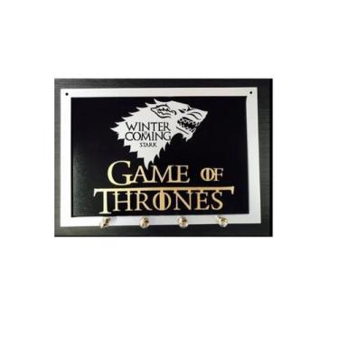 Imagem de Porta Chave Madeira Mdf Não Esqueça Chave Game Of Thromes - Casa Nobre