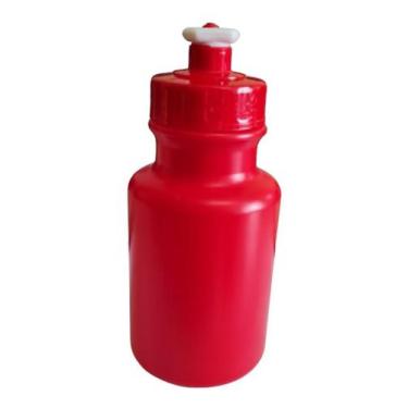 Imagem de Kit 25 Mini Garrafas Squeeze 300ml Plástico Vermelha - Deposito Essênc