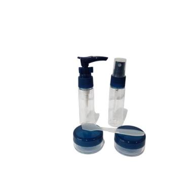 Imagem de Kit Viagem Mini Frascos Com 7 Peças Varias Cores - Interponte