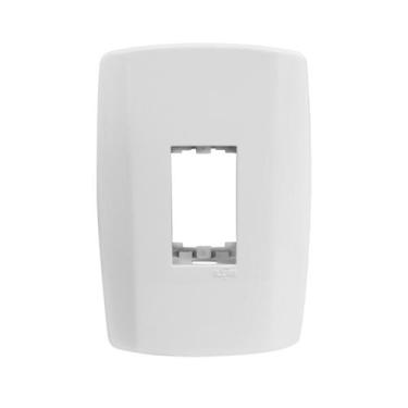 Imagem de Espelho Placa 4x2 com Suporte para 1 Módulo Vertical Linha Slim Ilumi 