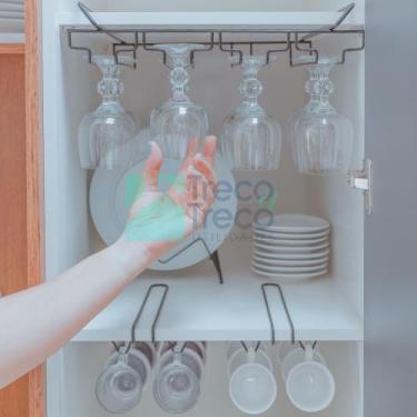 Imagem de Organizador de Taça Suporte Suspenso Porta 12 Taças Organizar Bar Cozi