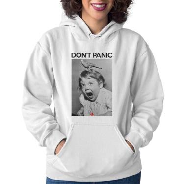 Imagem de Moletom Feminino Não entre em pânico - Foca na Moda, Branco, P