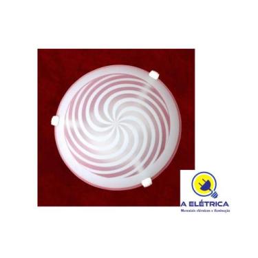 Imagem de plafon redondo de vidro 30cm  catavento - vertical