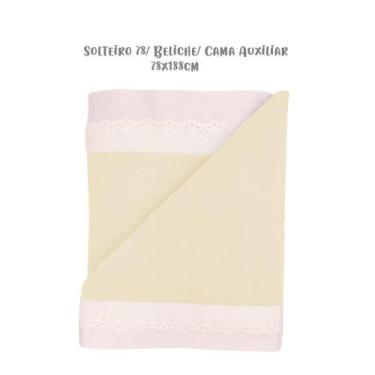 Imagem de Jogo de Lençol 3 Peças Solteiro 78 Beliche Bordado Inglês Cru Arrumadi