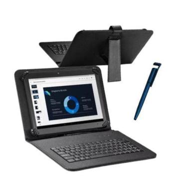 Imagem de Capa Teclado Para Tablet Amazon Fire HD 10 10.1"  + Caneta - Duda Stor