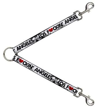 Imagem de Buckle-Down Divisor de correia - Los Fckin' Angeles Heart Weathered Branco/Preto/Vermelho