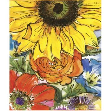 Imagem de C.R. Gibson Mini bloco de notas magnético, flores abundantes (CMNP-8195)