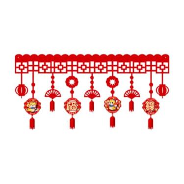 Imagem de Nishiyuenyi Guirlanda de faixa de ano novo chinês 2025, pingente de feltro para pendurar na parede de, decoração de ano novo lunar para casa, interior, Style B