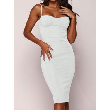Imagem de Vestido Tubinho com Bojo Midi. - Lunii, Branco, P