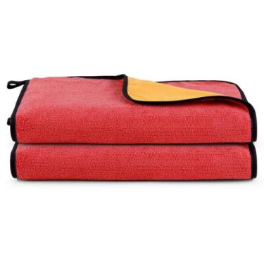 Imagem de Kit 02 Panos Flanela E Microfibra Dupla Face Toalha Para Limpeza Em Ge