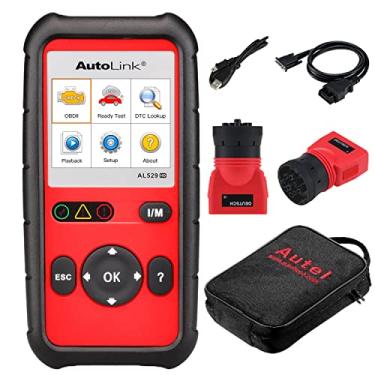 Imagem de Autel AutoLink AL529HD para veículos pesados Advanced AL529 OBD2 Scanner de código AutoVIN Read códigos aprimorados para dados de moldura congelada Ford/GM/Chrysler, menu multilíngue DTC Definições