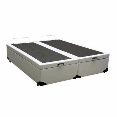 Imagem de Cama Box Queen Size em Baú Bipartido Sintético Blindado  - Real Comfor