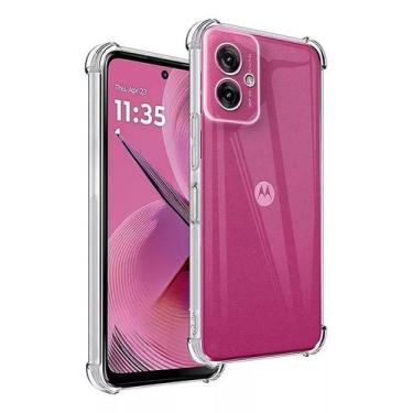 Imagem de Capa Capinha Anti Impacto Transparente e Película 3D Para Motorola G55