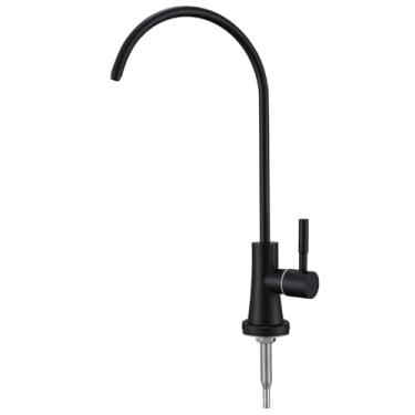 Imagem de Aspasia Torneira de água potável para pia de cozinha, torneira de filtro de água de cozinha de aço inoxidável para osmose reversa ou sistema de filtragem de água Torneira RO sem lacuna de ar preto