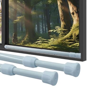 Imagem de Cionyce Barra de segurança para janela, pacote com 2 barras de segurança de janela ajustáveis barras de bloqueio de porta de vidro deslizante 40 cm - 69,8 cm, barra de trava de janela para crianças em