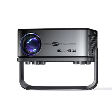 Imagem de Projetor 4K 1080P Full HD Wifi 6 Bluetooth 5.0 Android 9 Suporte 16000 Lumens Auto Correccao Trapezoide, Portatil Projector com Base Suporte Premium Mini Retroprojetor