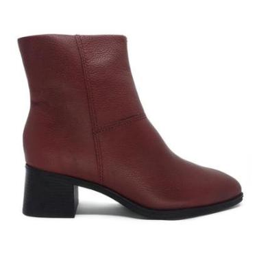 Imagem de Bota Bottero Cano Curto Couro Salto Médio com Zíper-Feminino