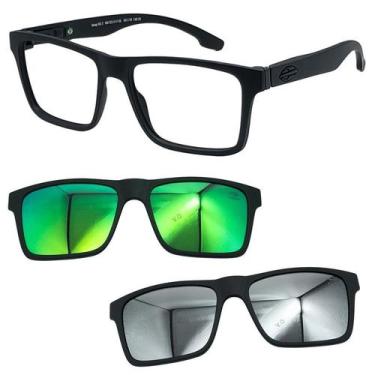 Imagem de Oculos Mormaii Swap NG 2 6153 A14 com 2 Clipon Verde e Prata, Verde, P