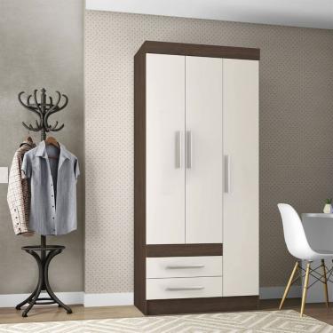 Imagem de Roupeiro Solteiro Cusco 03 portas 02 Gavetas Poliman Móveis