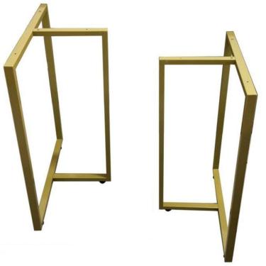 Imagem de Pés De Mesa 75x60cm Mod. T ESTILO INDUSTRIAL Ferro Kit c/2un
