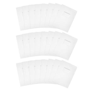 Imagem de PATIKIL Pacote com 24 pastas de plástico tipo L, pastas transparentes tamanho carta para documentos, capas de papel, pasta de projeto com bolso para escritório em casa, transparente