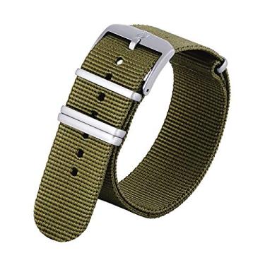 Imagem de Pulseira de substituição Luminox genuína FNX.9240.60Q.K - Correia de nylon verde de 24 mm com fivela de aço Série 3500 3600 9240