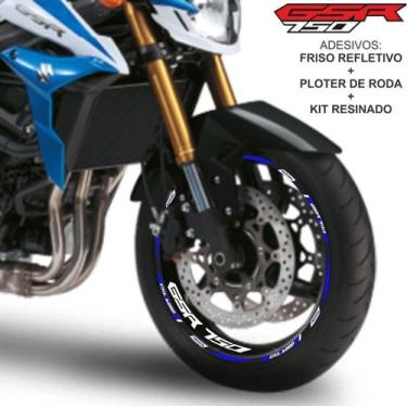 Imagem de 1 Kit Cromado + 1 Kit Ploter + 1 Kit Refletivo Gsr 750 Suzuk - Resitan