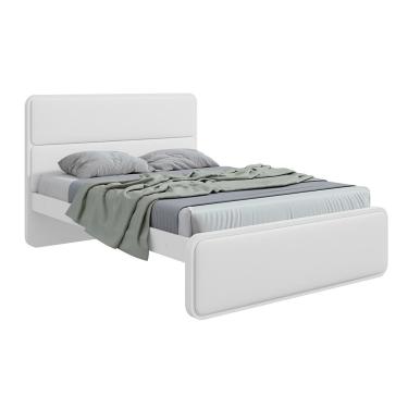 Imagem de Cama Casal Loop Revestimento Sintético Branca