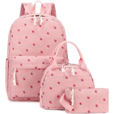 Imagem de Mochila escolar Bluboon para adolescentes, meninas e meninos com lanch