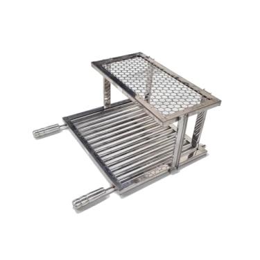 Imagem de Grelha Parrilla Inox Com Grelha Auxiliar Para Churrasco(30x25)