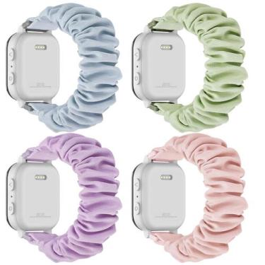Imagem de Scrunchie Bands, pacote com 4 relógios Gizmo compatíveis com crianças,