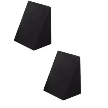 Imagem de Kit 2 Travesseiro Encosto Triangular Ortopédico Pós Cirúrgico Com Capa(Preto)