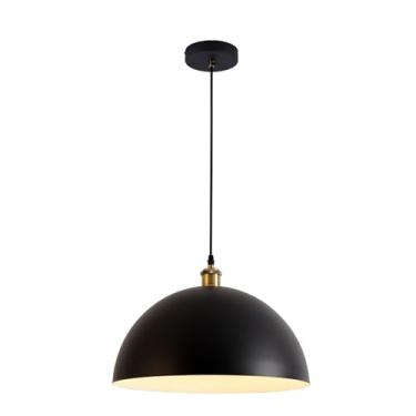 Imagem de YHANFENGCY Luminária Pendente Industrial De 15,74", Preta E Branca, Adequada Para Ilha De Cozinha, Lustre Industrial No Quarto