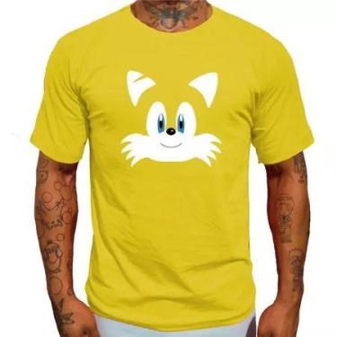 Imagem de Camiseta Sonic personagens tails - loja dinka, m, amarelo