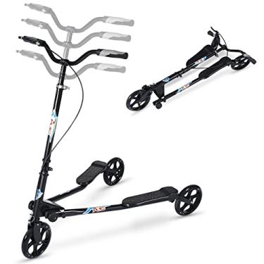 Imagem de AODI Scooter dobrável de 3 rodas com alça ajustável para meninos / meninas / adultos a partir de 8 anos