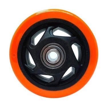 Imagem de Roda pvc laranja 4 pol 100kg p/ rodízio - AJAX