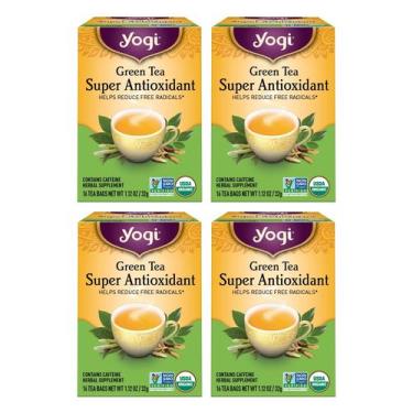 Imagem de Tea Yogi Green Tea Super Antioxidante, 16 sacos, pacote com 4