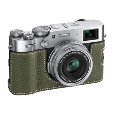 Imagem de VOVMOEYA Capa X100Vi, Meia De Couro Sintético Para Câmera Compatível Com Fujifilm Digital - Verde