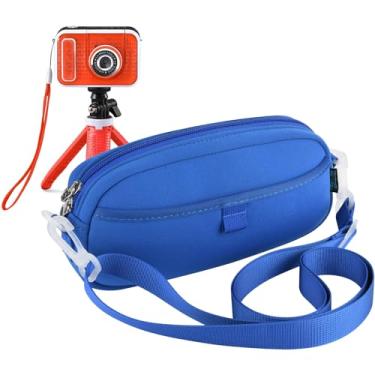 Imagem de Beautyflier Capa Para Câmera Infantil Vtech Kidizoom Creator Cam Com Suporte Completo E Tripé, Bolsa De Ombro Alça Ajustável Removível (Câmera Não Incluída)