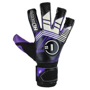 Imagem de N1 Goalkeeper gloves Ares Kids. Luvas De Futebol Juvenil Com Corte Ergoroll E Palma Em Látex Alemão. Goleiro Infantil Ajuste Padrão. Cor Roxa. Tamanho 5
