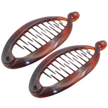 Imagem de Mini clipe de cabelo de banana Parcelona French Effortless para cabelos finos com carcaça de tartaruga pequena