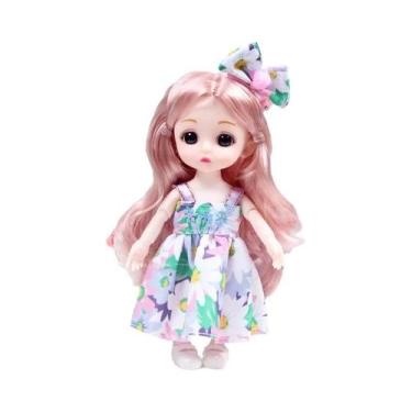 Imagem de Boneca De Bebê Com Articulação Móvel De 17cm, Vestido De Menina, Maqui