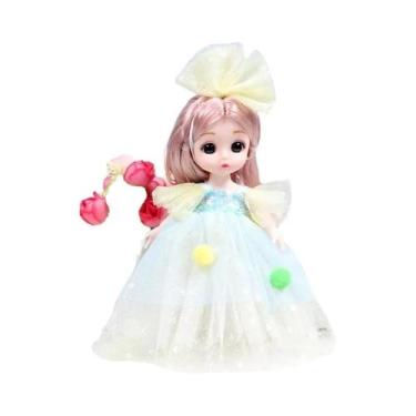 Imagem de Boneca De Bebê Com Articulação Móvel De 17cm, Vestido De Menina, Maqui